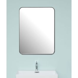 Spejl med afrundede kanter og sort metalramme fra Cassøe - 60x80cm & 120x80cm
