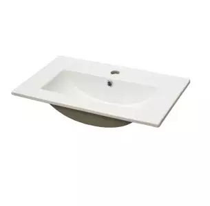 POR-60-80 - Heldækkende porcelænsvask - Hvid