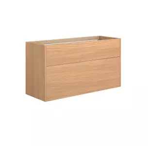 Vaskeskab med 2 skuffer 64x120x44 cm - lys eg/noir eg
