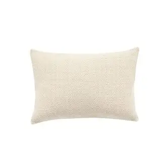 Vævet pude i beige naturfarve med fyld fra Hübsch i størrelse, 60 cm x 40 cm
