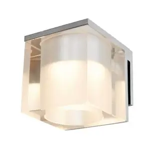 Vetro spejllampe - Klar glas/Krom - Klar glas/Hvid - Klar glas/Sort - Klar glas/Børstet messing