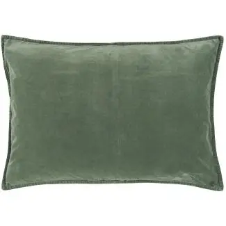 Velour pudetræk i dusty chalk green fra Ib Laursen