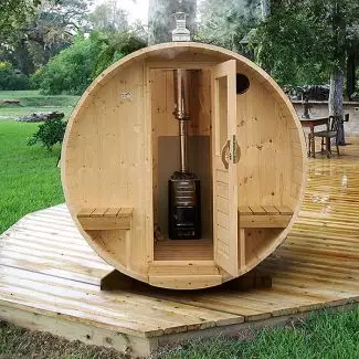 Elektrisk sauna 6kW med glasdør - samlet