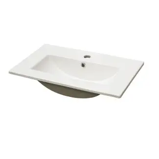 POR-60-80 - Heldækkende porcelænsvask - Hvid