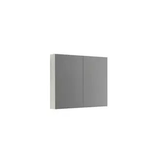Primo spejlskab med 2 låger 80x100 cm, Hvid mat, Hvid eg, Grå eg, Rødbrun eg, Lys eg, Mørk eg, Valgfri farve
