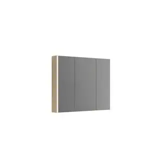 Ambi spejlskab med 3 låger, 80x100 cm, Nordisk Eg, Hvid mat, Askegrå, Grå mat, Hvid højglans, Sort gummi, Brun eg, Sort mat, Hvid mat lak, Valgfri farve