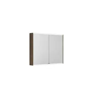 Panorama spejlskab 100 cm med lysstyring, Hvid mat, Natur eg, Brun eg, Valgfri farve
