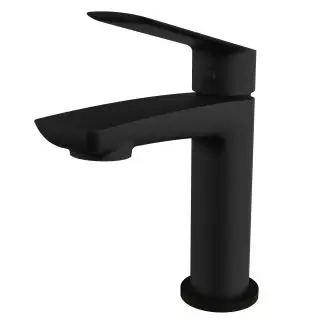 Sleek badarmatur i mat sort fra Cassøe