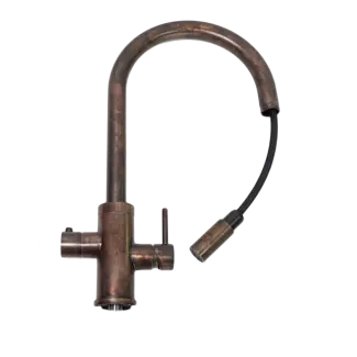 Taurus 3-1 FLEX med kogende vand inkl. kalkfilter i bruneret kobber med rund tud fra AKVATUR